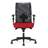 Bürodrehstuhl INTRATA, Netz-Rückenlehne, Sitzbezug rot, Rahmenkonstruktion schwarz - Nowy Styl Group