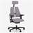 Ergonomischer Bürostuhl XILIUM DUO-BACK mit Kopfstütze und 4D Armlehnen, ergonomisch, Stoffbezug ERA, Farbe Lichtgrau, Konstruktion schwarz - Nowy Styl Group