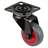 Přístrojové kolečko, otočné, běhoun šedý, vidlice černá, pr. 50 mm, s plotýnkou, nosnost 50 kg