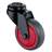 Přístrojové kolečko, otočné, běhoun šedý, vidlice černá, pr. 75 mm, s hřbetním otvorem, nosnost 60 kg