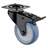 Přístrojové kolečko, otočné s brzdou, běhoun modrý, vidlice černá, pr. 75 mm, s plotýnkou, nosnost 60 kg