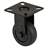 Apparate-Bockrolle, Lauffläche schwarz, Gabel schwarz, Durchm. 50 mm, mit Platte, Traglast 50 kg