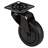 Přístrojové kolečko, otočné, běhoun černý, vidlice černá, pr. 75 mm, s plotýnkou, nosnost 60 kg