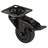 Přístrojové kolečko, otočné s brzdou, běhoun černý, vidlice černá, pr. 50 mm, s plotýnkou, nosnost 50 kg