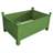 Vollwand-Stapelbehälter wasserdicht, Profi, Traglast 1500 kg, LxB 1200x800 mm, grün RAL6011