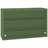 Závěsná kovová skříňka, skleněná, posuvná dvířka, š x v x h: 800 x 500 x 250 mm, barva zelená RAL6011 - Malow