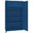 Dulap metalic cu polițe și cu dulăpior interior cu cheie tip compartiment de sigurantă interior, HxLxl: 1990 x 1200 x 435 mm, corp albastru RAL5010 / uși albastre RAL5010 - Malow