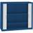Rollladenschrank, HxBxT: 1040x1200x435 mm, Gehäusefarbe Blau RAL5010, Rollladen Grau - Malow