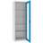 Kovová skříň s prosklenými dveřmi, kovové police, jednokřídlé dveře, š x h x v: 600x435x1800 mm, barva dveří modrá RAL5012 - Malow