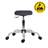 Arbeitshocker ESD, drehbar, mit Rädern, gepolsterter Sitz, Farbe grau
