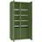 Dílenská skříň s vertikální dělící stěnou, 6 polic, 12 zásuvek, v x š x h: 1990x1000x500 mm, barva zelená RAL6011 - Malow