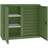 Dílenská skříň s vertikální dělící stěnou, 2 police, 10 zásuvek, v x š x h: 1040x1200x500 mm, barva zelená RAL6011 - Malow