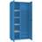 Werkstattschrank mit vertikaler Trennwand, 4 Fachböden, 14 Schubladen, HxBxT: 1990x1200x500 mm, Farbe blau RAL5012 - Malow