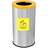Wertstoffsammler EKO, Volumen 75 l, Edelstahlbehälter, farbe Gelb - Alda S.A.