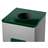 Wertstoffsammler EKO SQUARE, Volumen 90 l, Stahlbehälter lackiert, farbe Grün - Alda S.A. - Bild2
