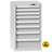 ESD Werkzeugschrank mit Schubladen, 8 Schubladen, H x B x T: 990 x 731 x 630 mm, Farbe Lichtgrau RAL7035 - Polak CZ, s.r.o.