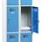 Schließfachschrank WEMO, 2x3 Abteile, 600x500x1800 mm, Türfarbe blau RAL5012, Zylinderschloss - Malow - Bild4