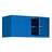 Flügeltüren-Aufsatz-Schrank, HxBx T: 465 x 1200 x 435 mm, Gehäusefarbe Enzianblau RAL5010 / Türfarbe Enzianblau RAL5010 - Malow
