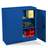 Dulap metalic cu polițe și uși batante birou arhiva atelier HxLxl 1040 x 1200 x 435 mm albastru RAL5010 - Malow