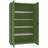 Dulap de atelier cu 4 polițe galvanizate (capacitatea 100 kg), HxLxl: 1990x1200x600 mm, verde RAL6011 - Malow
