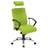 Bürodrehstuhl NEO, mit breitem Sitz und Armlehnen, Kopfstütze, Stahl-Fußkreuz, Bezugsmaterial Lucia hellgrün - Nowy Styl Group