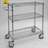 Cărucior antistatic din grilaj de sârmă de oțel, cromat, 3 polițe, HxLxl: 1000x1220x460 mm