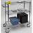 Cărucior antistatic din grilaj de sârmă de oțel, cromat, 4 polițe, HxLxl: 1760x1220x460 mm - imagine6