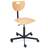 Scaun de lucru atelier productie ergonomic rotativ pentru industrie din placaj decor fag WEREK, cu 5 role - Nowy Styl Group