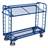Etážový vozík VARIOfit se šikmými policemi, 2 drátěné police, 1650 x 650 mm, nosnost 400 kg - Cordes