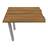 Přídavná stolová deska, obdélník, barva ořech, š x h: 800 x 600 mm, podnoží sloupové hranaté stříbrné - Nowy Styl Group
