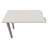 Přídavná stolová deska, obdélník, barva světle šedá, š x h: 1000 x 600 mm, podnoží sloupové hranaté stříbrné - Nowy Styl Group