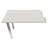 Přídavná stolová deska, obdélník, barva světle šedá, š x h: 1000 x 600 mm, podnoží sloupové hranaté lesklé - Nowy Styl Group