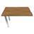 Přídavná stolová deska, obdélník, barva ořech, š x h: 1000 x 600 mm, podnoží sloupové hranaté lesklé - Nowy Styl Group