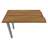 Přídavná stolová deska, obdélník, barva ořech, š x h: 1000 x 600 mm, podnoží sloupové hranaté stříbrné - Nowy Styl Group