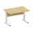 Büro-Schreibtisch, C-Fuß Gestell, weiß, Farbe Ahorn, B x T: 1200 x 800 mm - Nowy Styl Group