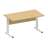 Büro-Schreibtisch, C-Fuß Gestell, weiß, Farbe Ahorn, B x T: 1400 x 800 mm - Nowy Styl Group