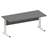Stůl kancelářský, rovný, podnoží ve tvaru 'C', bílé, barva tmavě šedá, š x h: 1800 x 800 mm - Nowy Styl Group