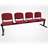 Sitzbank ISO 4 Sitze, Länge 2345 mm, Sitz gepolstert, Farbe rot, Gestell schwarz - Nowy Styl Group