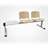 Sitzbank ISO 2 Sitze mit Ablagestisch, Länge 1780 mm, Sperrholzsitz, Farbe Buche, Gestell Aluminium-Farbe - Nowy Styl Group