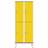 Garderobenschrank aus HPL für Nassbereiche, geteilt, 4 Fächer, B. 800 mm, 4 Füße, Zylinderschloß, Farbe Gelb