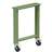 Noha dílenského stolu, 2 otočná kola s brzdou 125 mm, výška 840 mm, barva zelená RAL6011 - Polak CZ, s.r.o.
