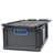 Euro přepravka CYCLE s nasazovacím víkem, 600x400x220 mm, barva antracit-modrá - obrázek5