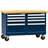 Banc de atelier 1200 x 700 mm, mobilă, capacitate portantă 340 kg, 8 sertare, albastru închis RAL5010 - Polak CZ, s.r.o.