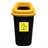 Abfallbehälter SORT, aus Kunststoff, Volumen 45 l, Farbe schwarz, Deckel gelb