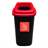 Abfallbehälter SORT, aus Kunststoff, Volumen 45 l, Farbe schwarz, Deckel rot