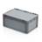Eurobehälter mit Deckel, grau, 600 x 400 x 285 mm