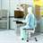 Reinraum-Arbeitsstuhl Cleanroom BASIC, antistatisch, auf Rollen - BIMOS - Bild6