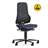 Antistatischer Arbeitsstuhl ESD NEON, Skintec-Bezug, schwarz/blau - BIMOS