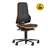 Antistatischer Arbeitsstuhl ESD NEON, Skintec-Bezug, schwarz/orange - BIMOS