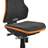 Antistatischer Arbeitsstuhl ESD NEON mit Bodengleitern und Fußstütze, Skintec-Bezug, schwarz/orange - BIMOS - Bild7